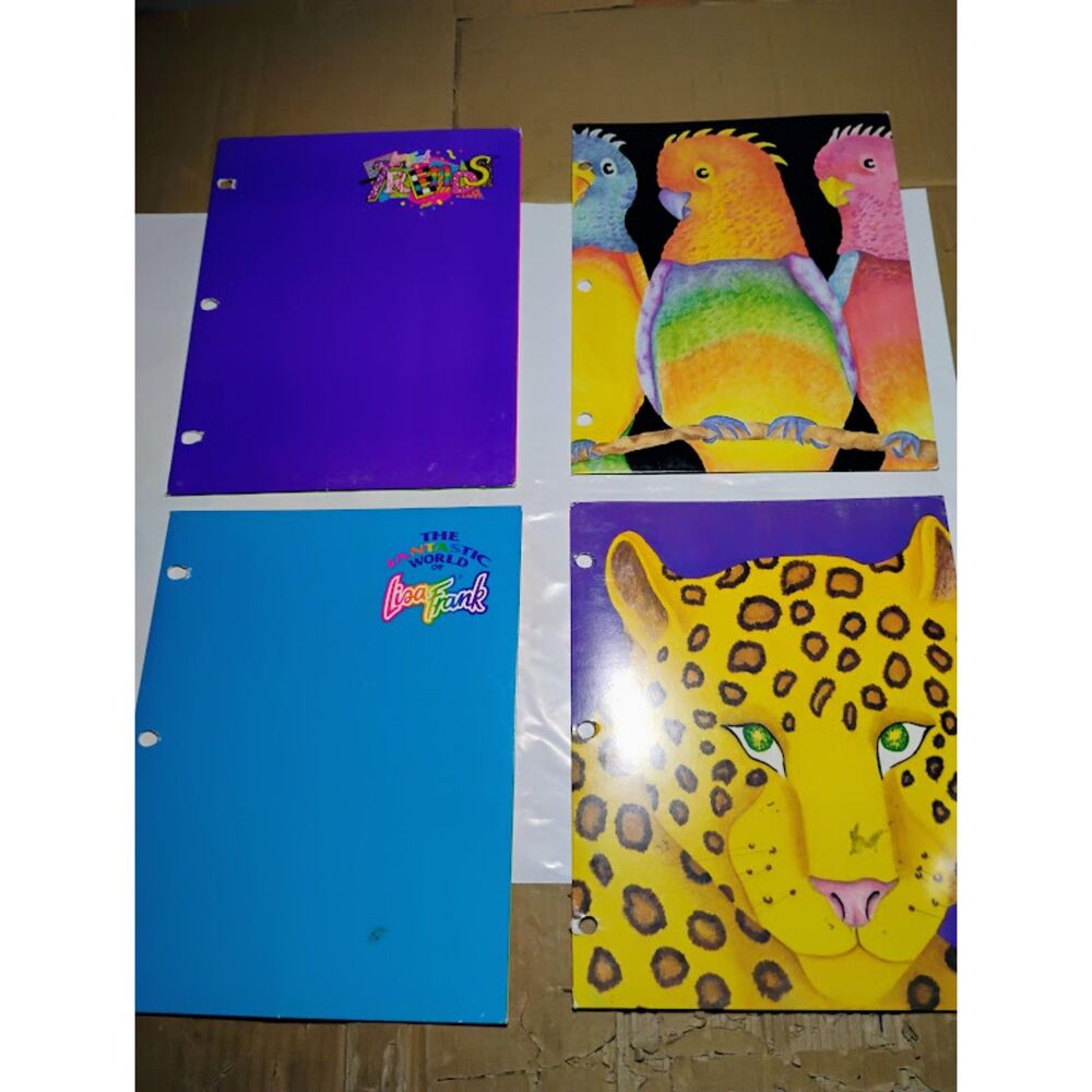 Lisa Frank Velcro Trapper Keeper Notebook With 9 Folders Inside Mead Lisa Frank - Picture 9 of 15